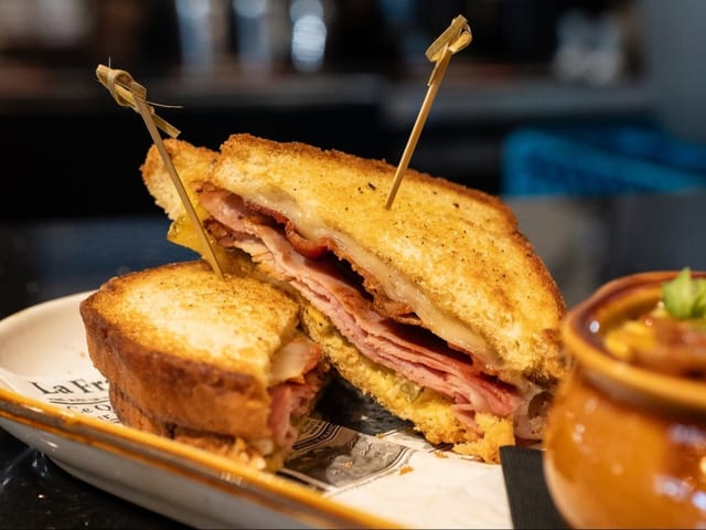 Ham & Swiss Melt Sandwich.