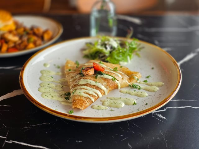Southwestern Salmon Crêpe.