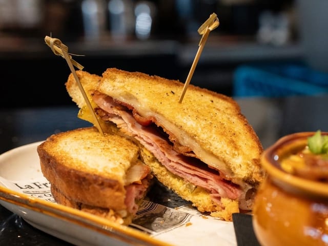 Ham & Swiss Melt Sandwich.