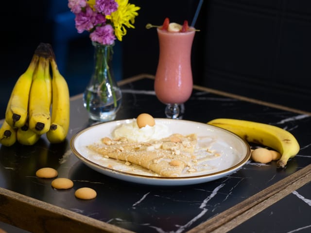 Banana Pudding Crepe/Waffle - Seasonal Special.