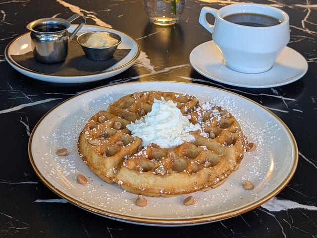 Peanut Butter Chip Waffle.