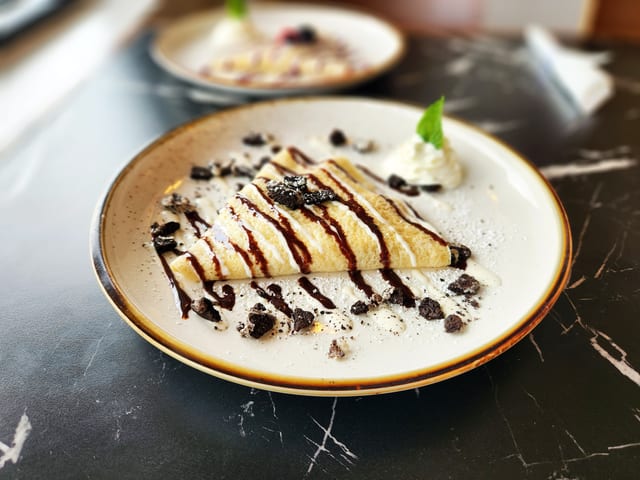 Oreo Cookies & Cream Crepe/Waffle.